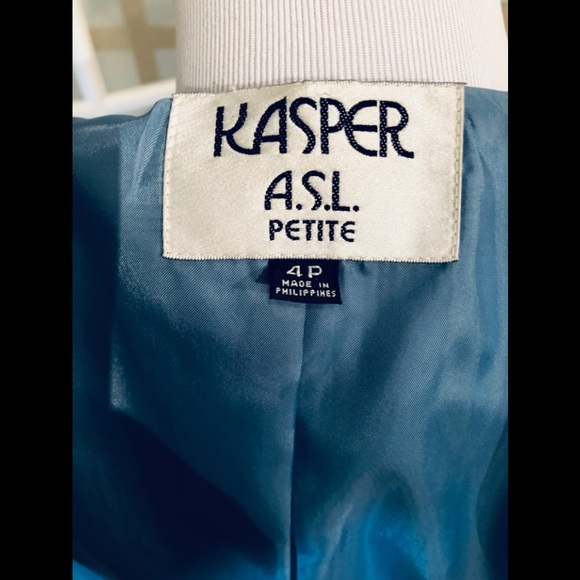Kasper A.S.L. Petite Cerulean Blue Suit Jacket - Picture 5 of 6